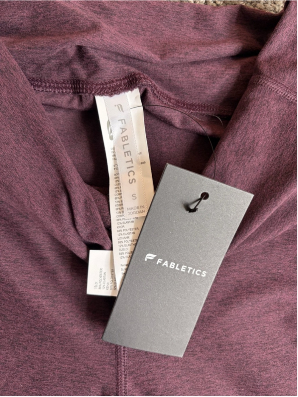 NWT Fabletics Foldover High Waisted Flare Leggings Purple - Size Small - Picture 4 of 6